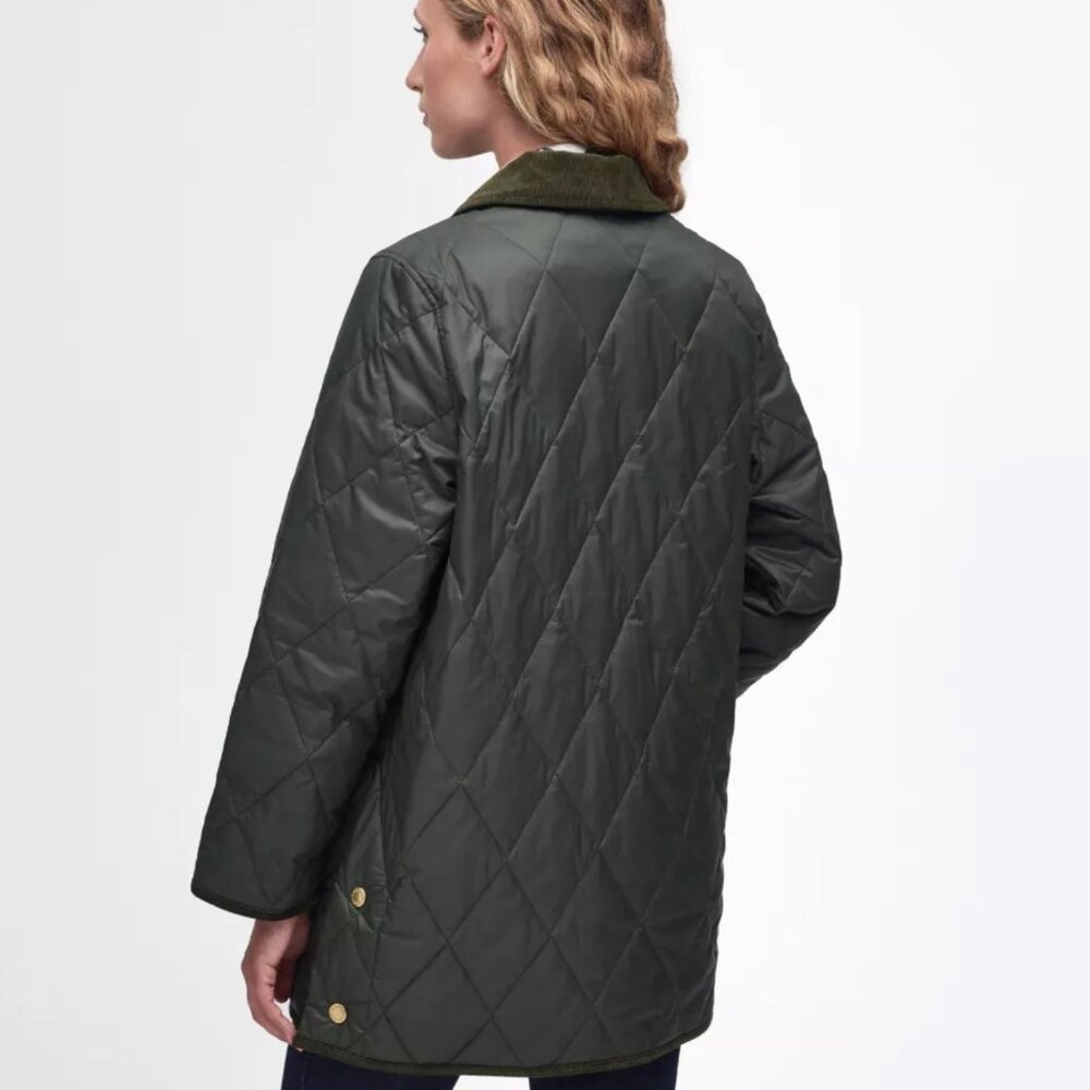 NWT Barbour Highcliffe Quilted Jacket Sage - Picture 3 of 7